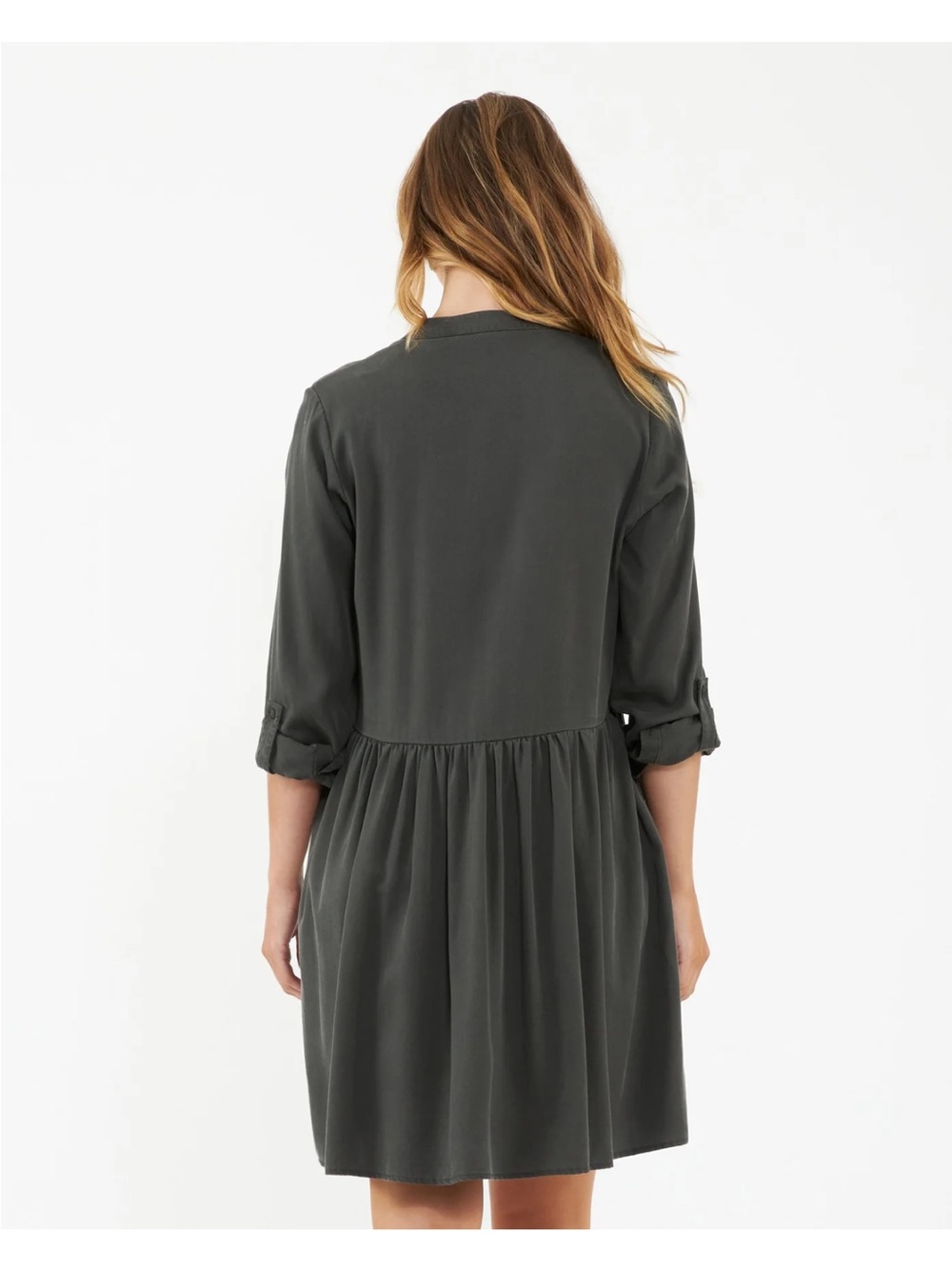 Ripe Olive Nursing and Maternity Button Up Tencel Dress XS - Picture 2 of 14